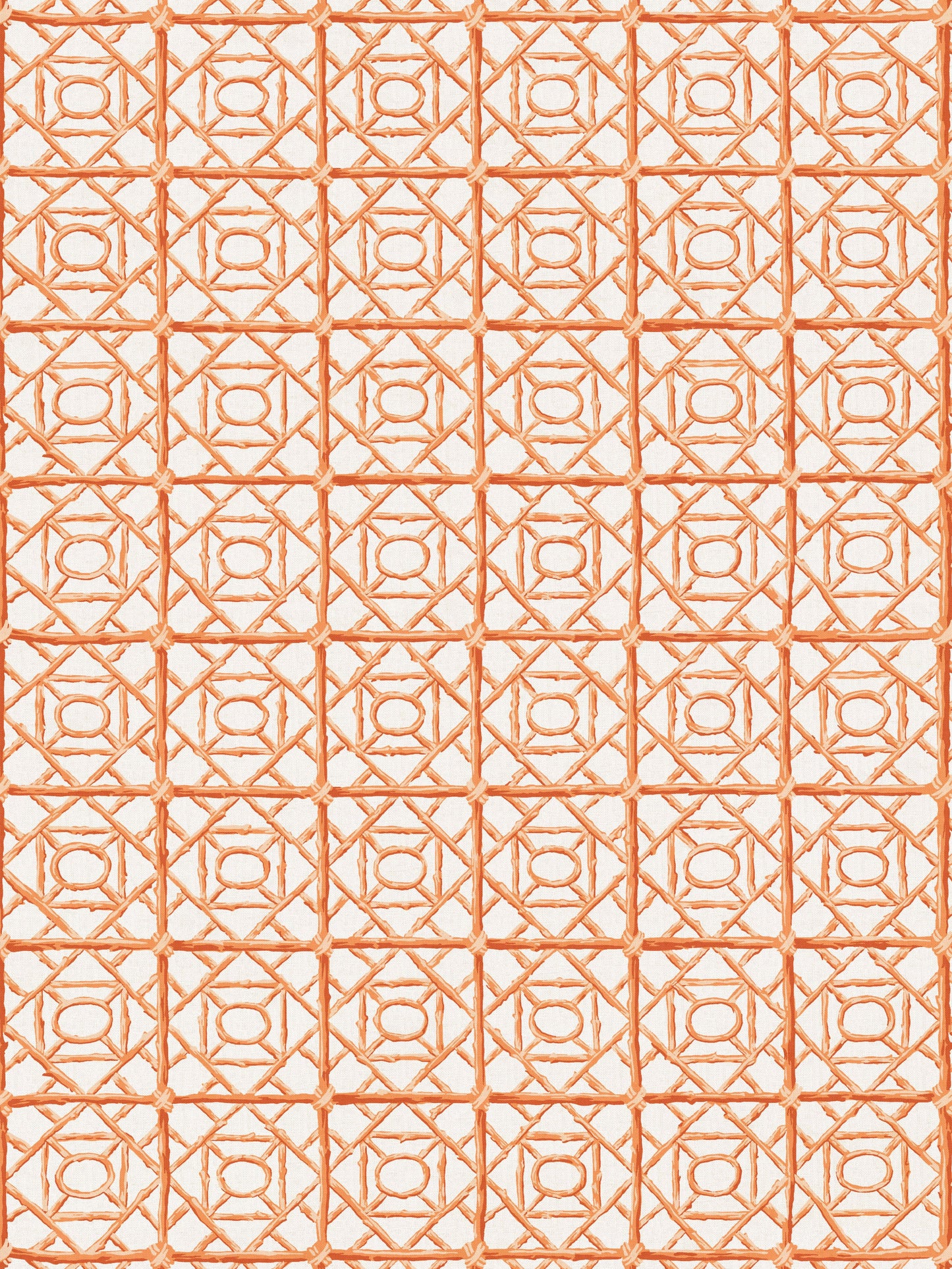 SCALAMANDRE ORMOND FRET PRINT   TANGERINE   - SC166710003
