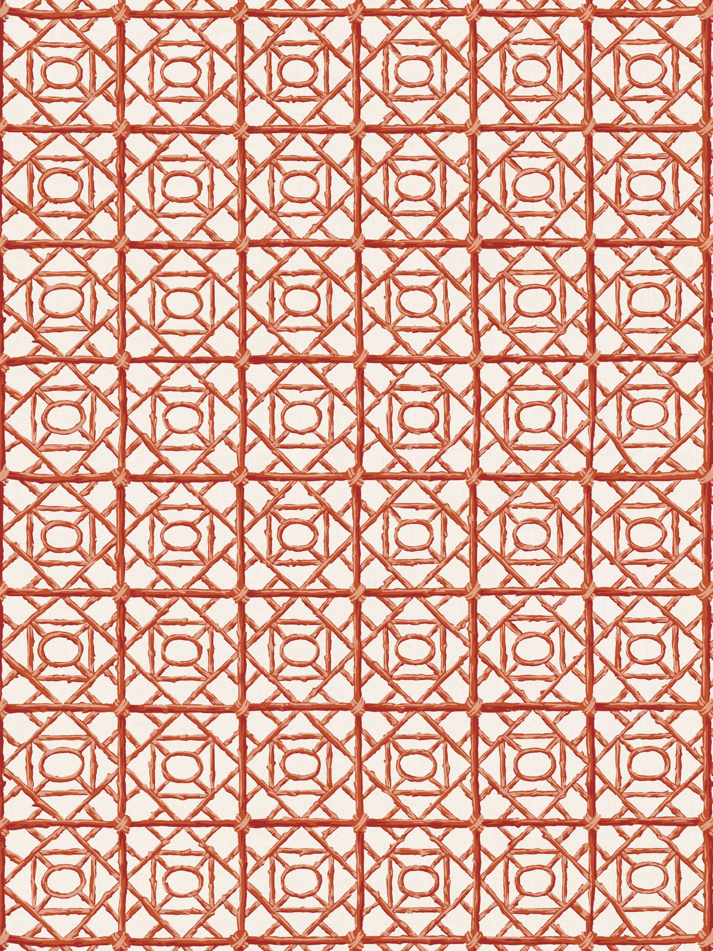 SCALAMANDRE ORMOND FRET PRINT   LACQUER RED   - SC166710004