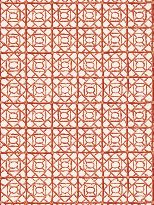 SCALAMANDRE ORMOND FRET PRINT   LACQUER RED   - SC166710004