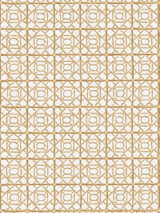 SCALAMANDRE ORMOND FRET PRINT   TWINE   - SC166710006