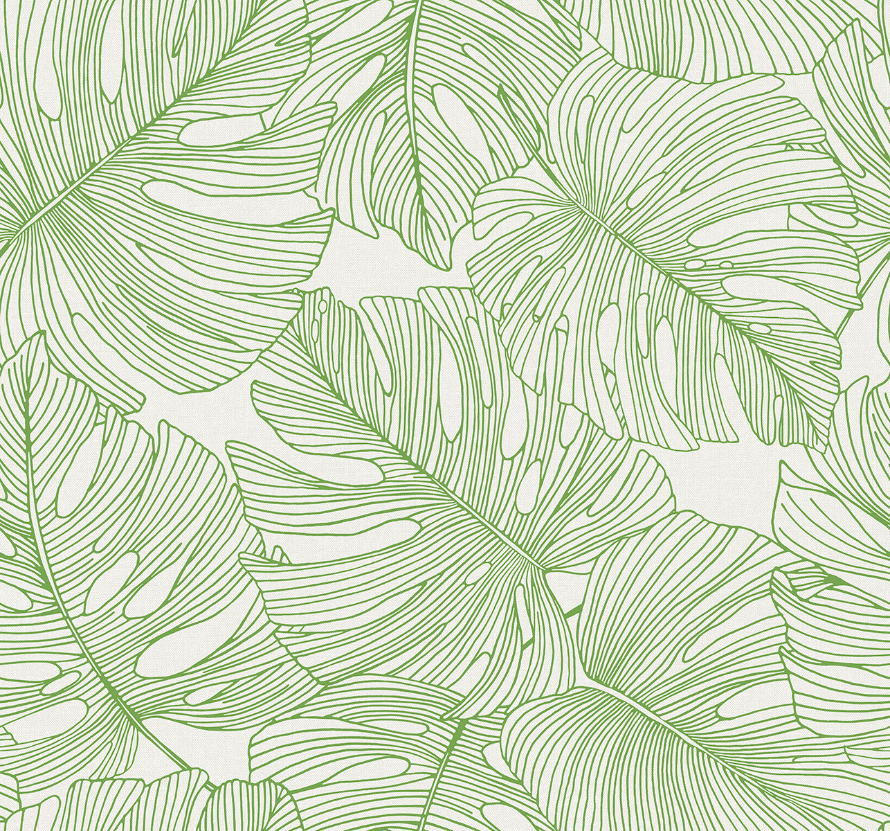 Seabrook Designs Summer House Tarra Monstera Leaf Botanical Tropical Green Matte Sidewall - SC20204