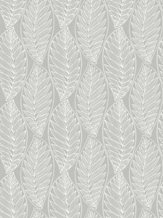 Seabrook Designs Summer House Kira Leaf Husk Botanical Coastal Grey Matte Sidewall - SC20308