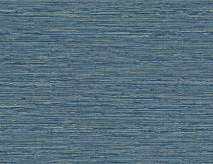 Seabrook Designs Summer House Isla Faux Jute Faux Grasscloth Coastal Blue Matte  - SC20902
