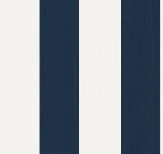 Seabrook Designs Summer House Dylan Striped Stringcloth Striped Contemporary Blue Matte Sidewall - SC21002