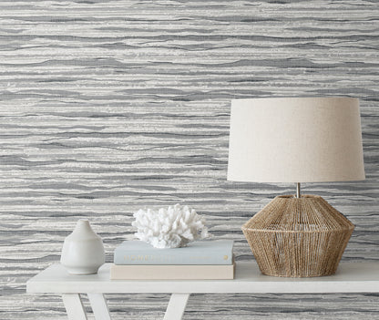 Seabrook Designs Summer House Skye Wave Stringcloth Sisal Coastal Grey Matte  - SC21100