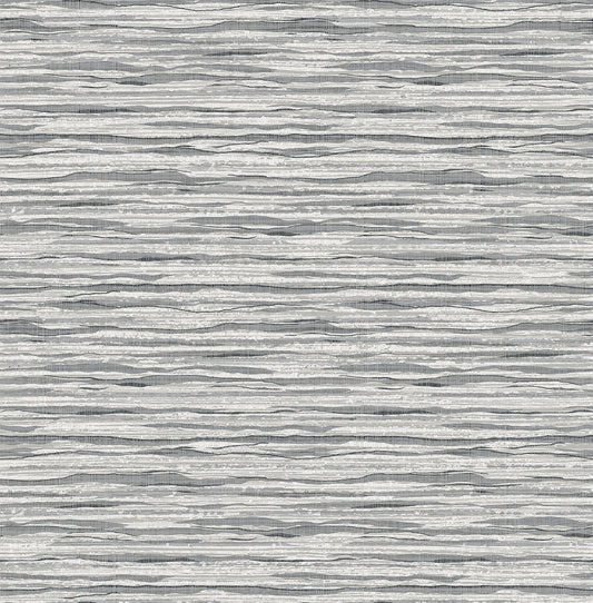 Seabrook Designs Summer House Skye Wave Stringcloth Sisal Coastal Grey Matte Sidewall - SC21100