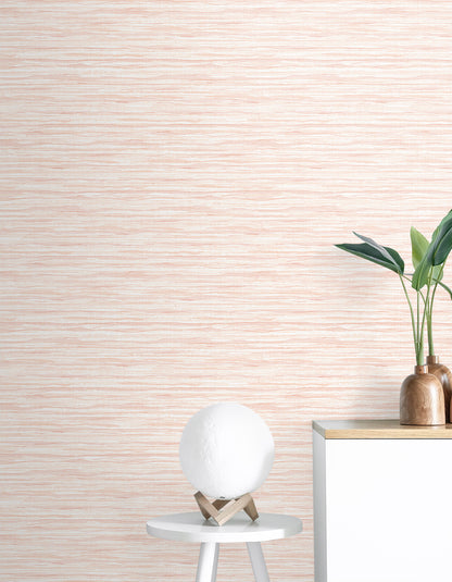 Seabrook Designs Summer House Skye Wave Stringcloth Sisal Coastal Pink Matte  - SC21101