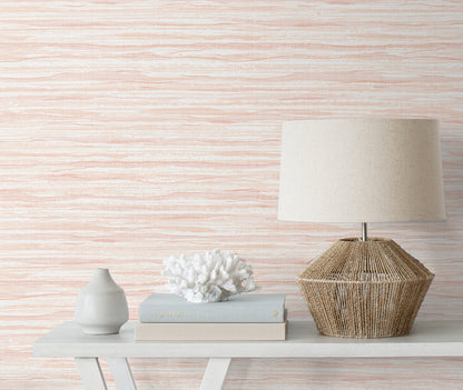 Seabrook Designs Summer House Skye Wave Stringcloth Sisal Coastal Pink Matte  - SC21101