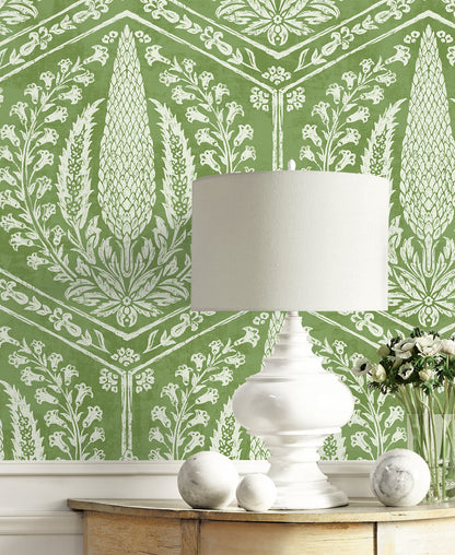 Seabrook Designs Summer House Cyrus Harvest Botanical Country Green Matte  - SC21404