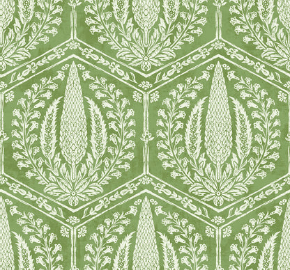Seabrook Designs Summer House Cyrus Harvest Botanical Country Green Matte  - SC21404