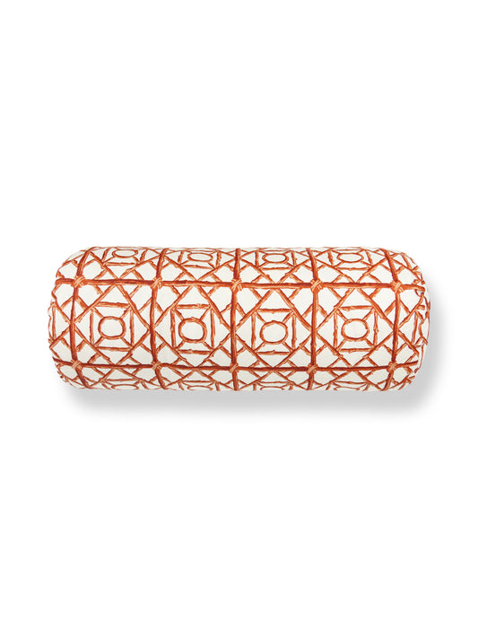 SCALAMANDRE ORMOND FRET PILLOW   LACQUER RED   - SCBADK166710004