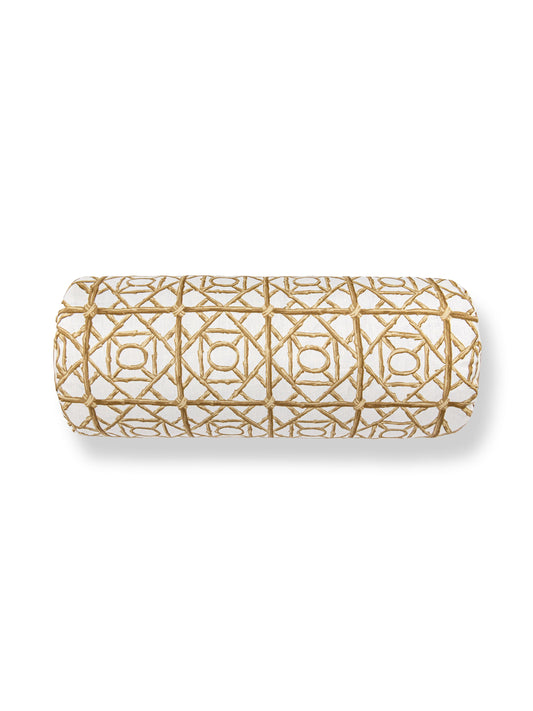SCALAMANDRE ORMOND FRET PILLOW   TWINE   - SCBADK166710006
