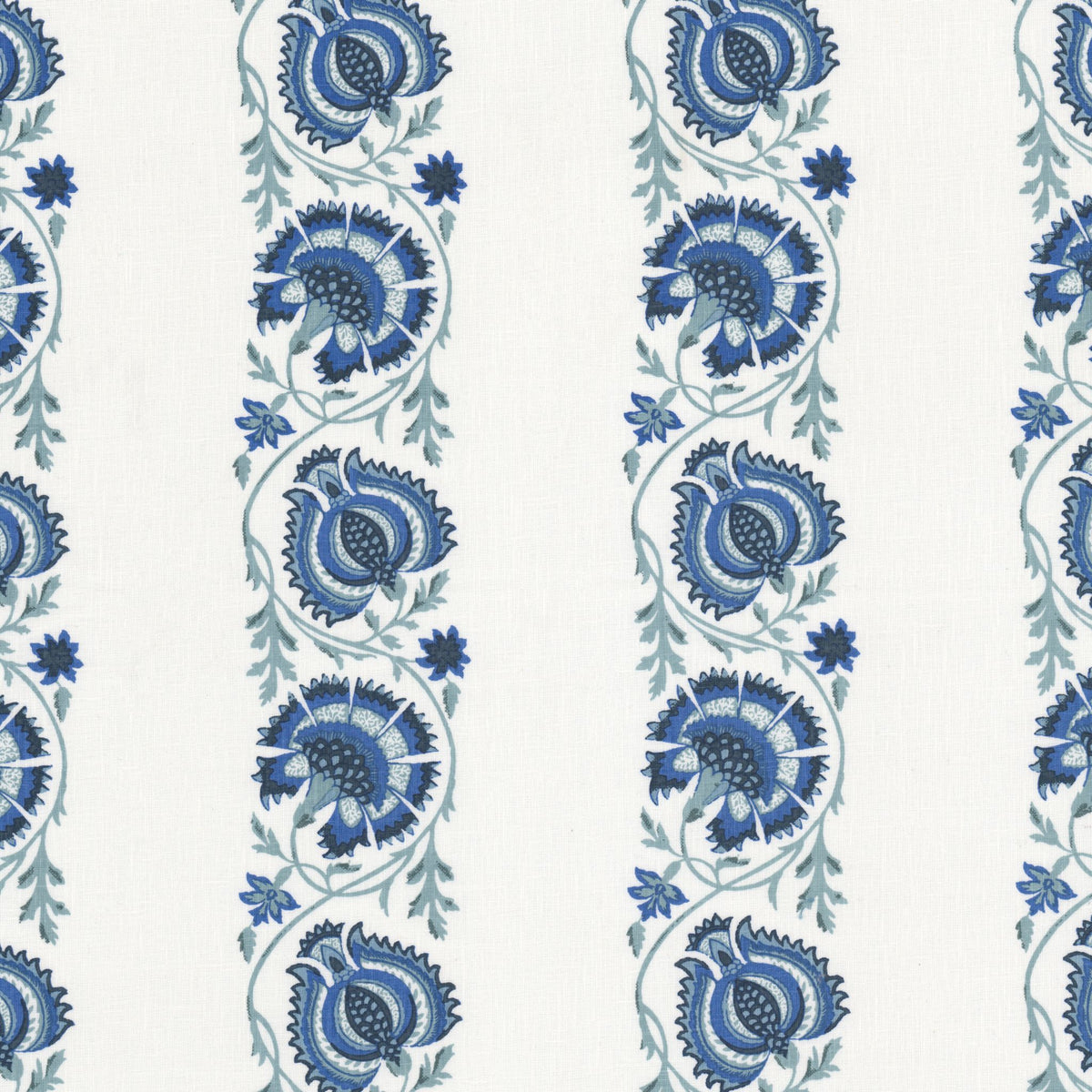 STOUT TEXTILES  MULTIPURPOSE,PRINT TRADITIONAL, FLORAL STRIPE CARIBBEAN   - SCHN-2