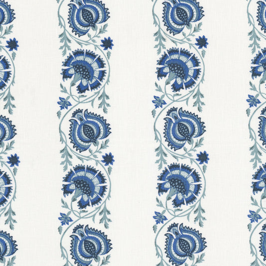 STOUT TEXTILES  MULTIPURPOSE,PRINT TRADITIONAL, FLORAL STRIPE CARIBBEAN   - SCHN-2
