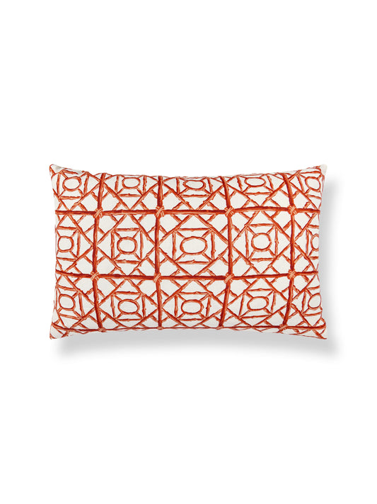 SCALAMANDRE ORMOND FRET PILLOW   LACQUER RED   - SCLBDK166710004