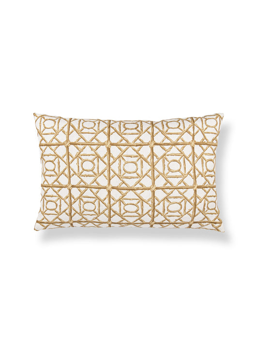 SCALAMANDRE ORMOND FRET PILLOW   TWINE   - SCLBDK166710006