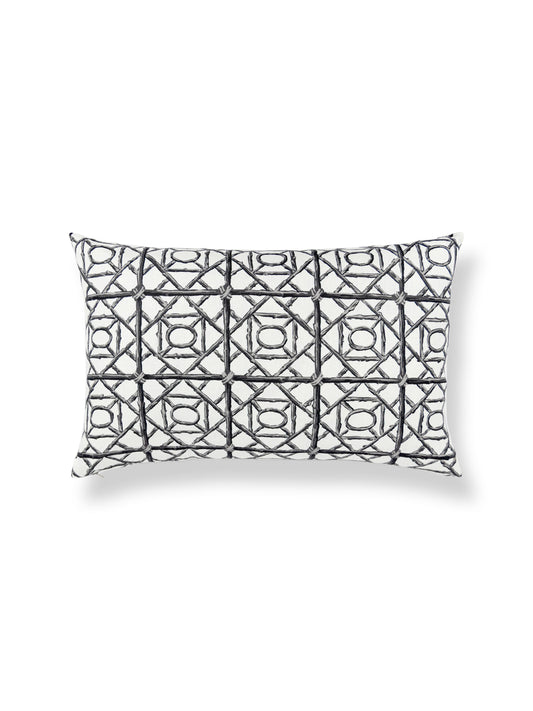 SCALAMANDRE ORMOND FRET PILLOW   CHARCOAL   - SCLBDK166710007