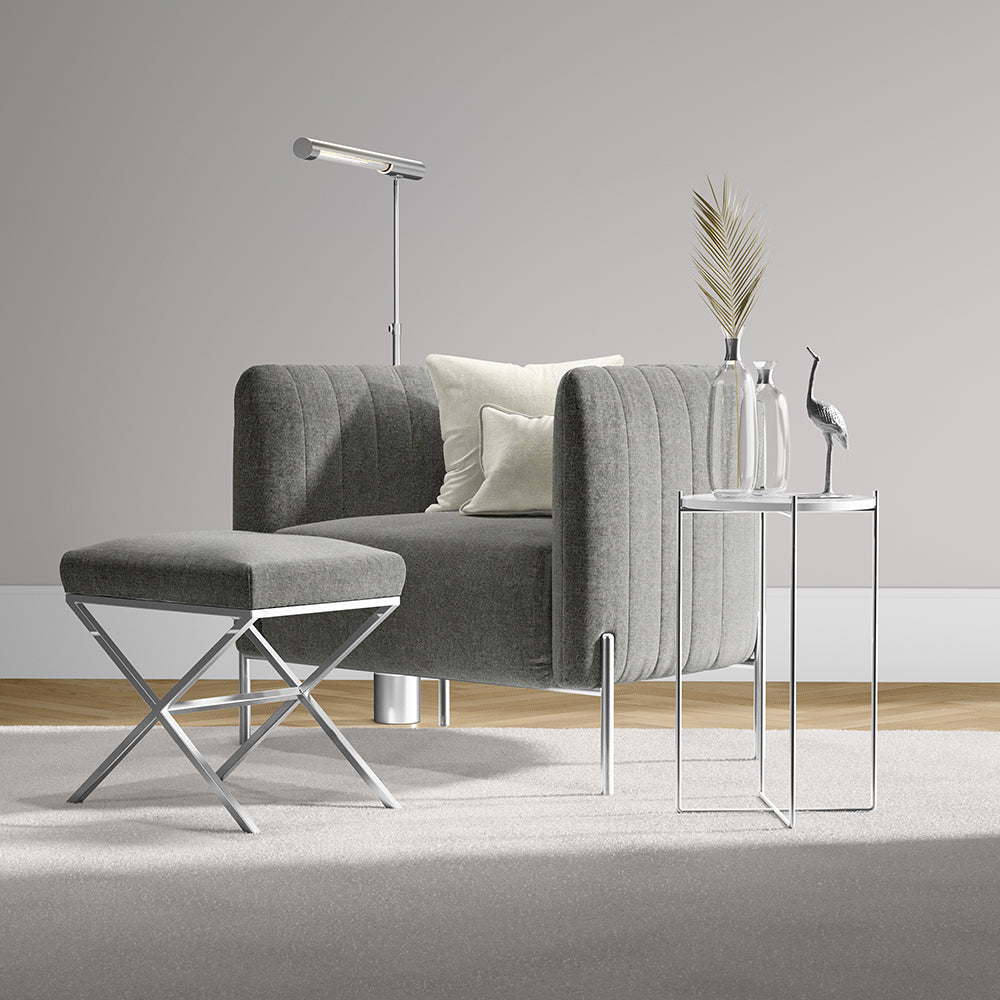 NJ Trowel Timber woven plain upholstery fabric in a warm brown tone, highlighting its smooth weave and durability for upholstery, cushions, drapery, and interior design applications.