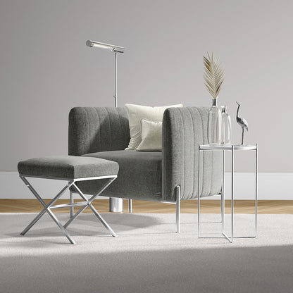 NJ Trowel Timber woven plain upholstery fabric in a warm brown tone, highlighting its smooth weave and durability for upholstery, cushions, drapery, and interior design applications.