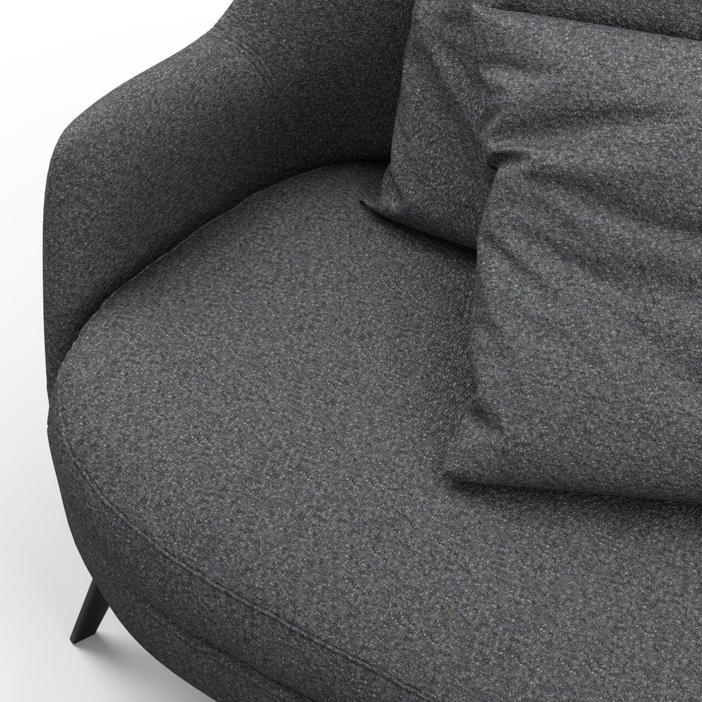 JF Fabrics FibreGuard SCOUT 96 Fabric Plain, Texture Steel Grey  Boucle - 9739196 J9531