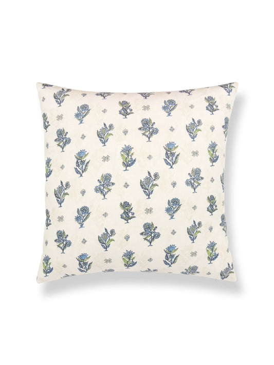 SCALAMANDRE CALICO PILLOW   LAPIS OLIVE   - SCSDDK166690005