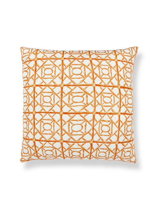 SCALAMANDRE ORMOND FRET PILLOW   TANGERINE   - SCSDDK166710003