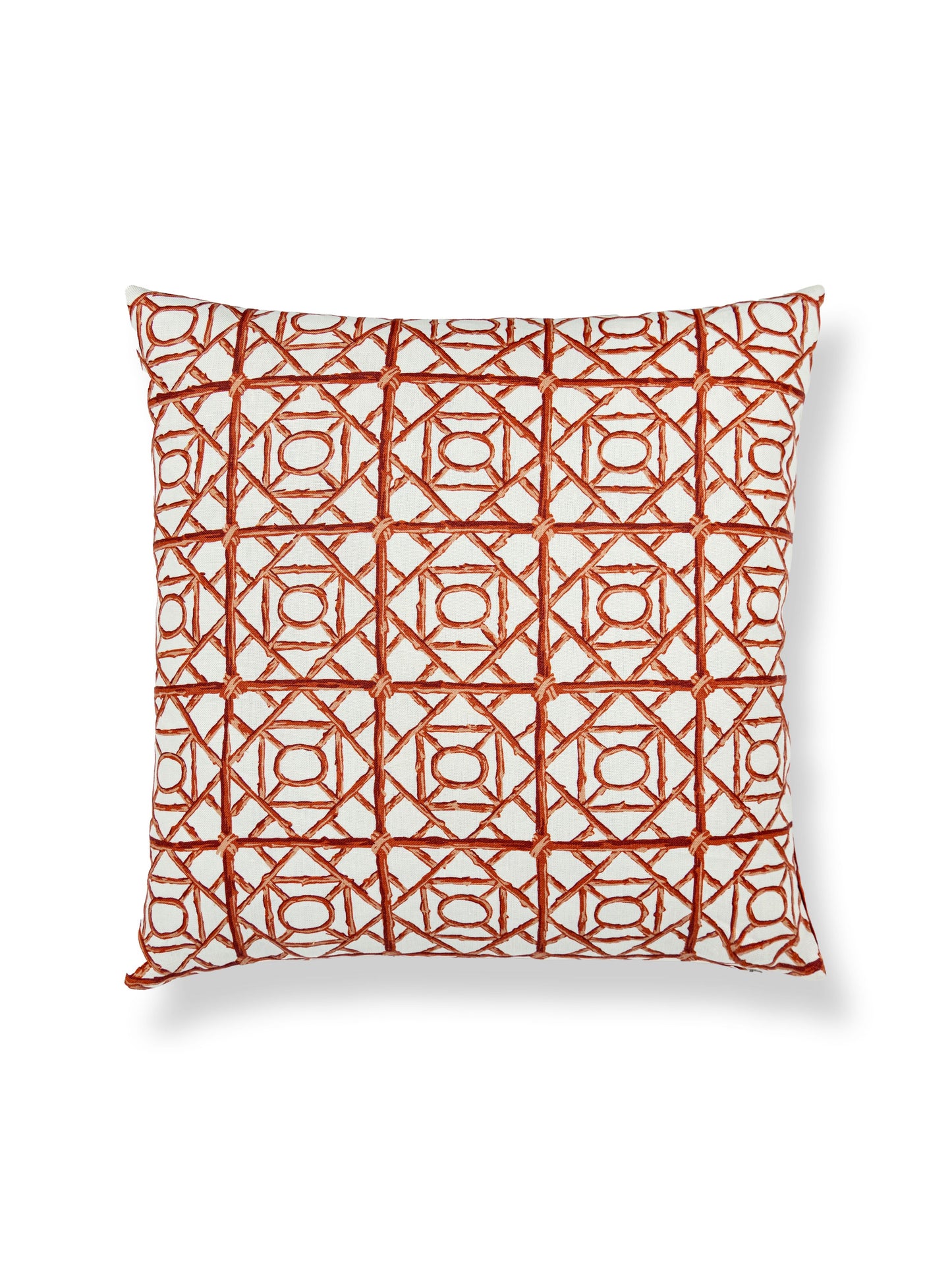 SCALAMANDRE ORMOND FRET PILLOW   LACQUER RED   - SCSDDK166710004