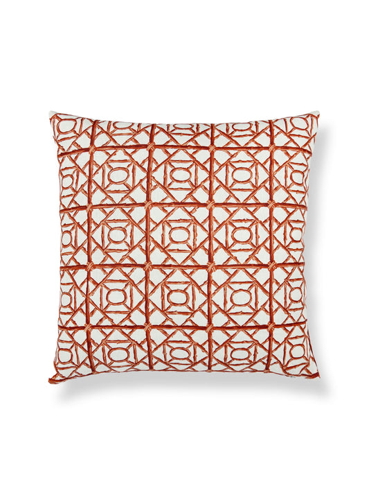 SCALAMANDRE ORMOND FRET PILLOW   LACQUER RED   - SCSDDK166710004