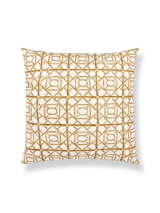SCALAMANDRE ORMOND FRET PILLOW   TWINE   - SCSDDK166710006