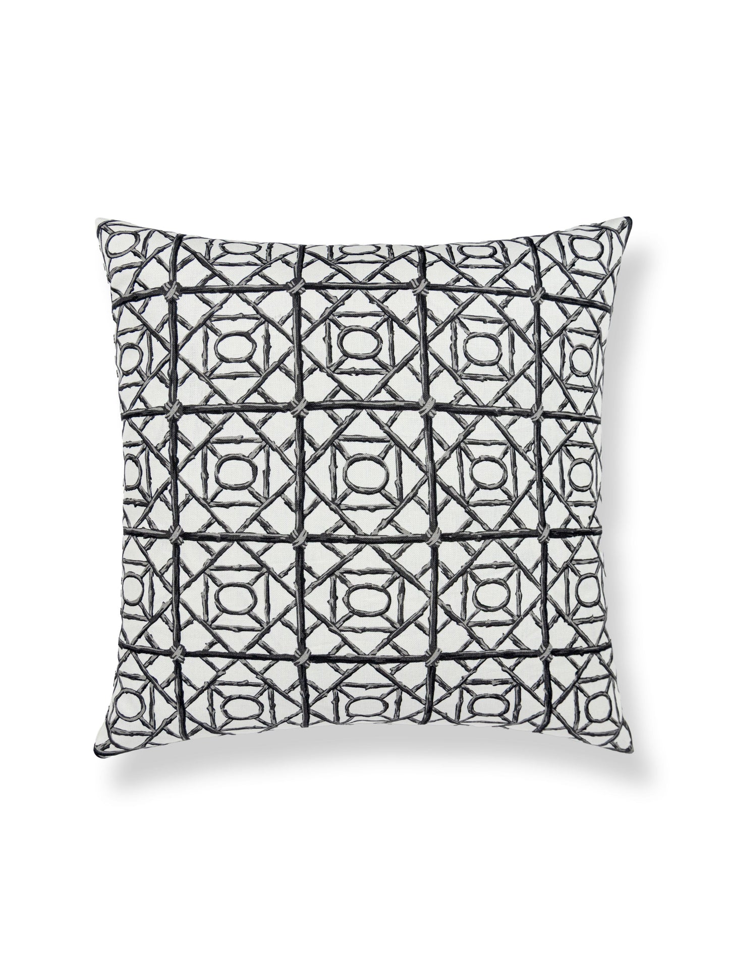 SCALAMANDRE ORMOND FRET PILLOW   CHARCOAL   - SCSDDK166710007