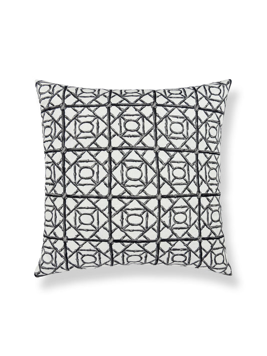 SCALAMANDRE ORMOND FRET PILLOW   CHARCOAL   - SCSDDK166710007