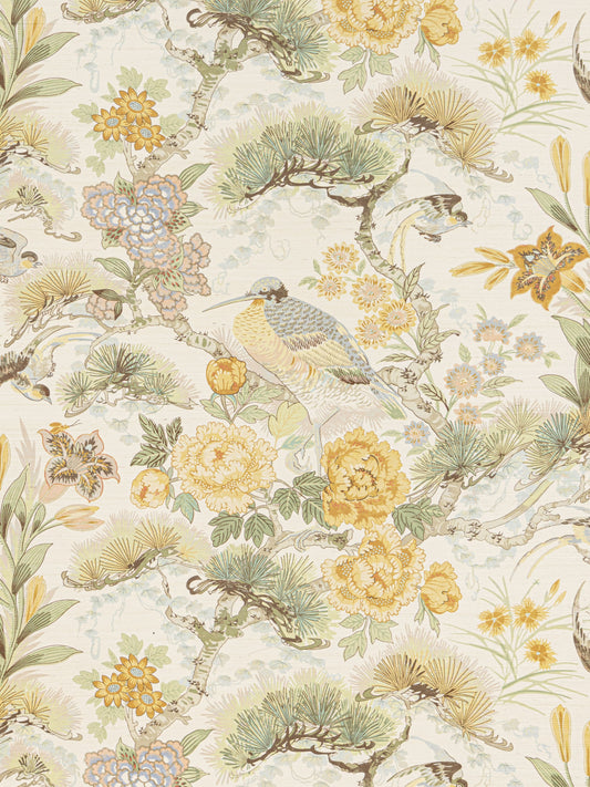 SCALAMANDRE SHENYANG SISAL BIRD / ANIMAL  BUTTERCUP MEADOW   - SCWP88380D0005