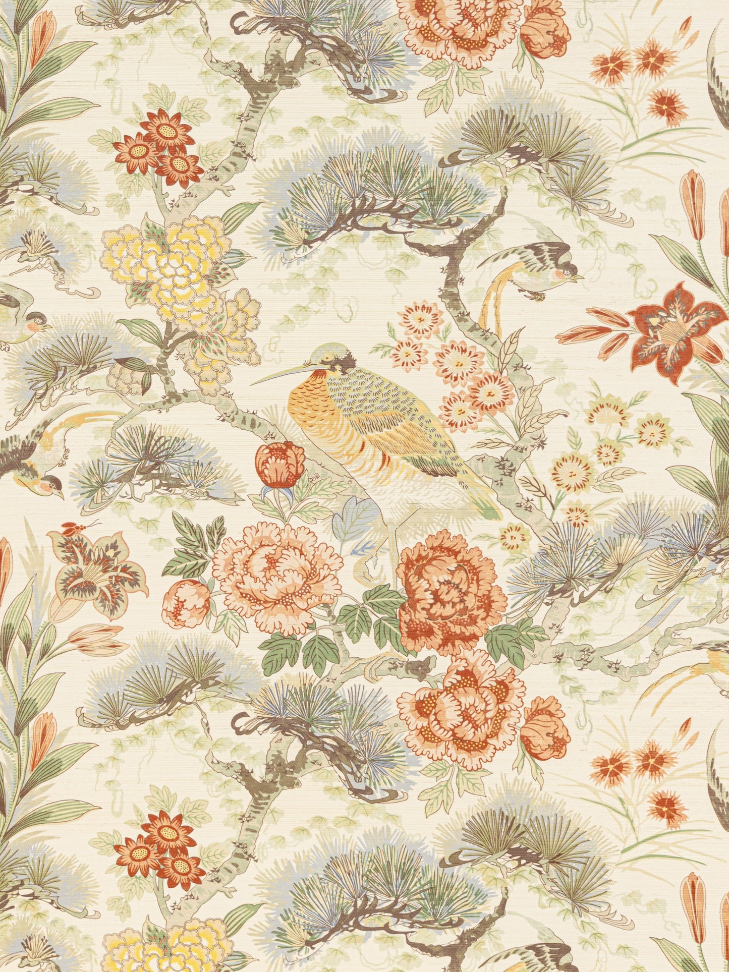 SCALAMANDRE SHENYANG SISAL BIRD / ANIMAL  ROUGE PERIWINKLE   - SCWP88380D0006