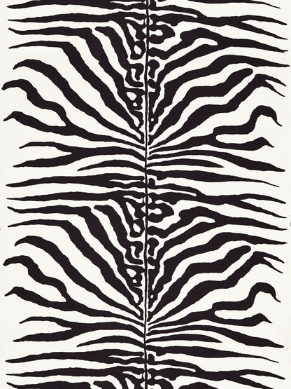 SCALAMANDRE  ZEBRA FABRIC BLACK   - SC 000116366M NEW SKU # SC16366M0001