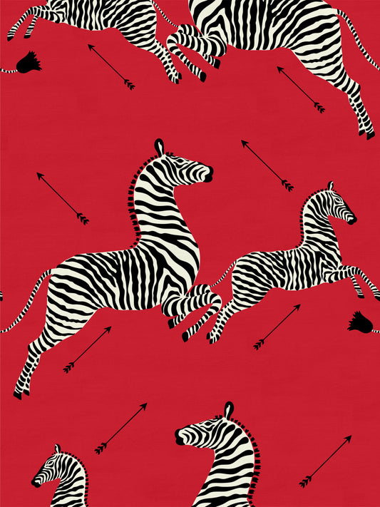 SCALAMANDRE  ZEBRAS - FABRIC FABRIC MASAI RED   - SC 000116496M