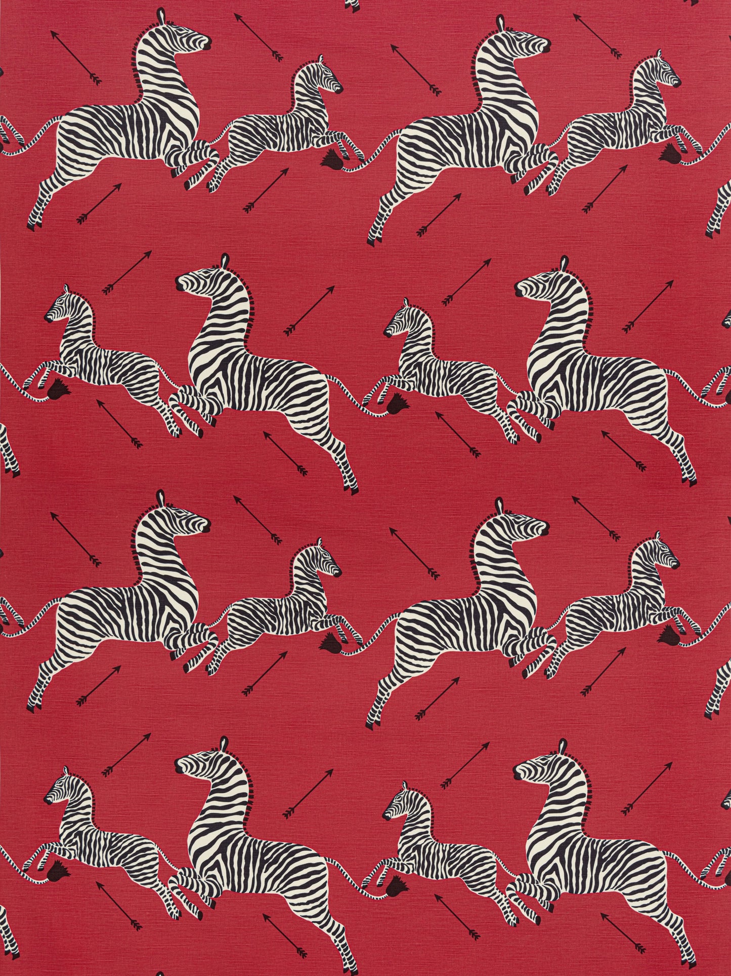 SCALAMANDRE  ZEBRAS - FABRIC FABRIC MASAI RED   - SC 000116496M NEW SKU # SC16496M0001
