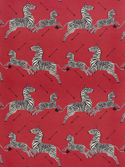 SCALAMANDRE  ZEBRAS - FABRIC FABRIC MASAI RED   - SC 000116496M NEW SKU # SC16496M0001