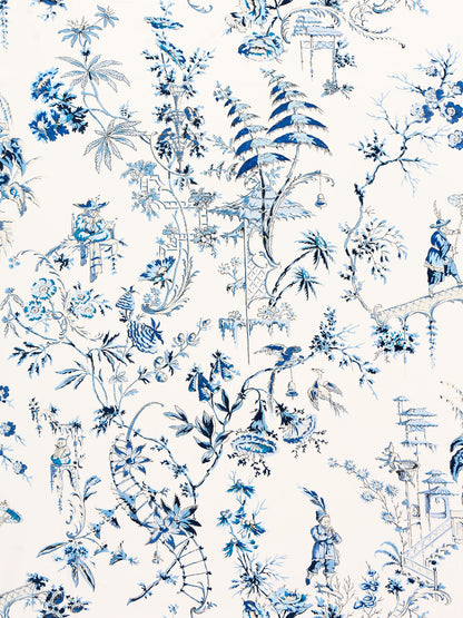 SCALAMANDRE  NANJING FABRIC CHINA BLUE   - SC 000116552 NEW SKU # SC165520001