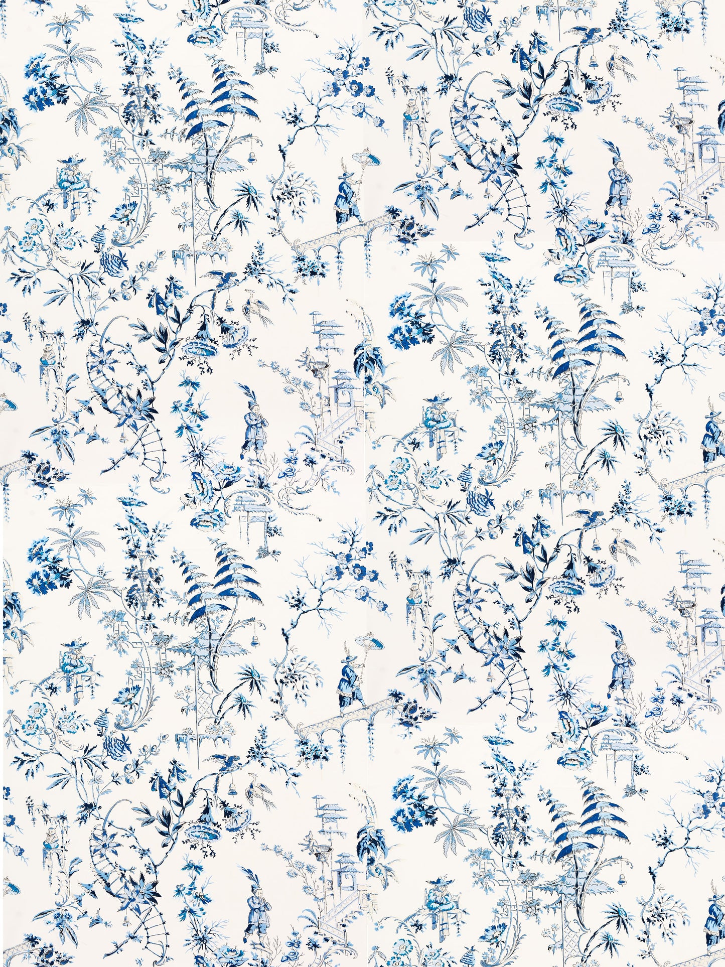 SCALAMANDRE  NANJING FABRIC CHINA BLUE   - SC 000116552 NEW SKU # SC165520001
