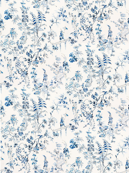 SCALAMANDRE  NANJING FABRIC CHINA BLUE   - SC 000116552 NEW SKU # SC165520001