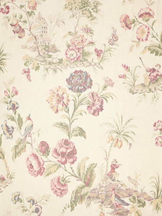 SCALAMANDRE  SOMERSET SILK WARP PRINT FABRIC BLOOM   - SC 000116585