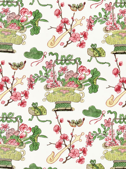 SCALAMANDRE  SHANGHAI BLOSSOMS FABRIC SPRING   - SC 000116591 NEW SKU # SC165910001