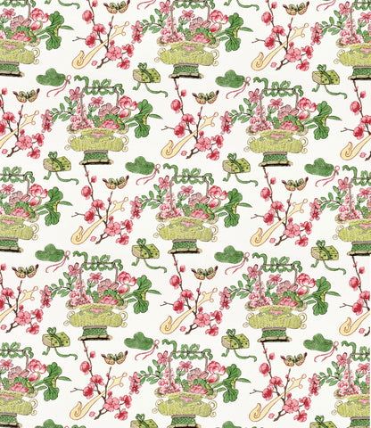 SCALAMANDRE  SHANGHAI BLOSSOMS FABRIC SPRING   - SC 000116591 NEW SKU # SC165910001