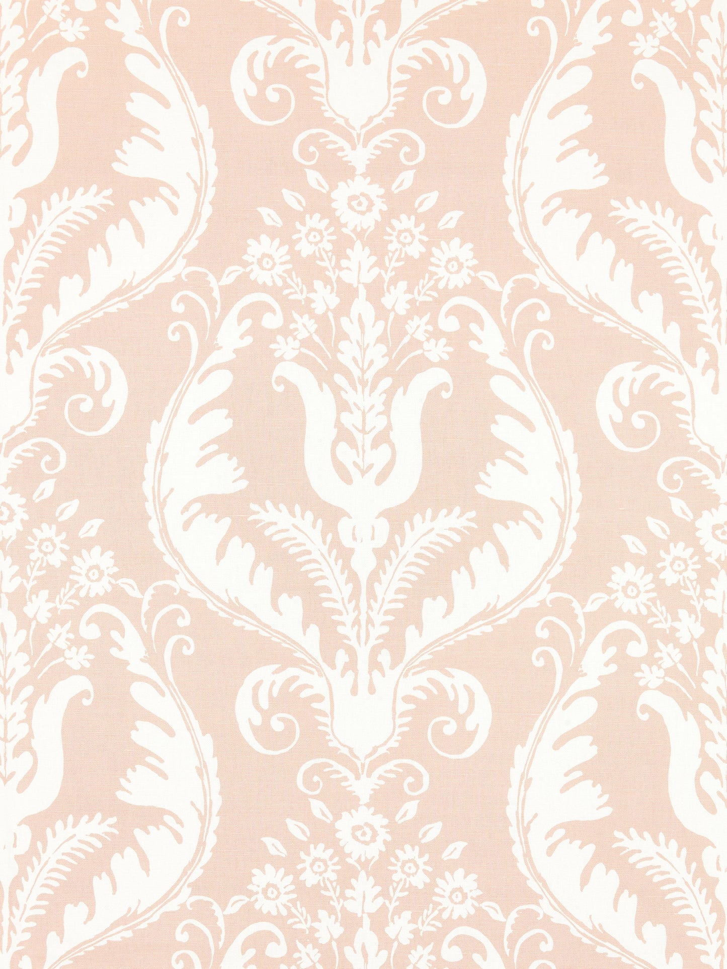 SCALAMANDRE  PRIMAVERA LINEN PRINT FABRIC BLUSH   - SC 000116597