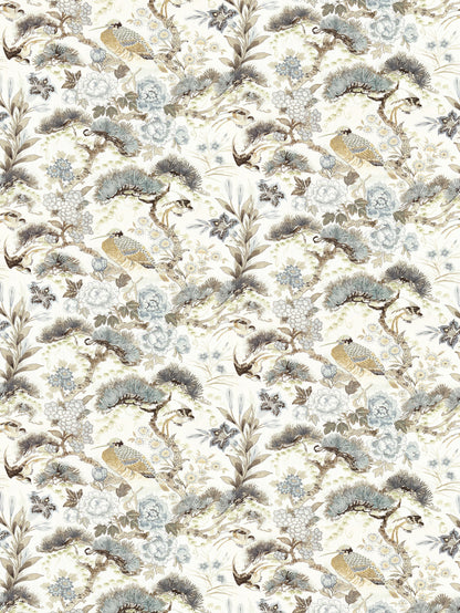 SCALAMANDRE  SHENYANG LINEN PRINT FABRIC PARCHMENT   - SC 000116601 NEW SKU # SC166010001