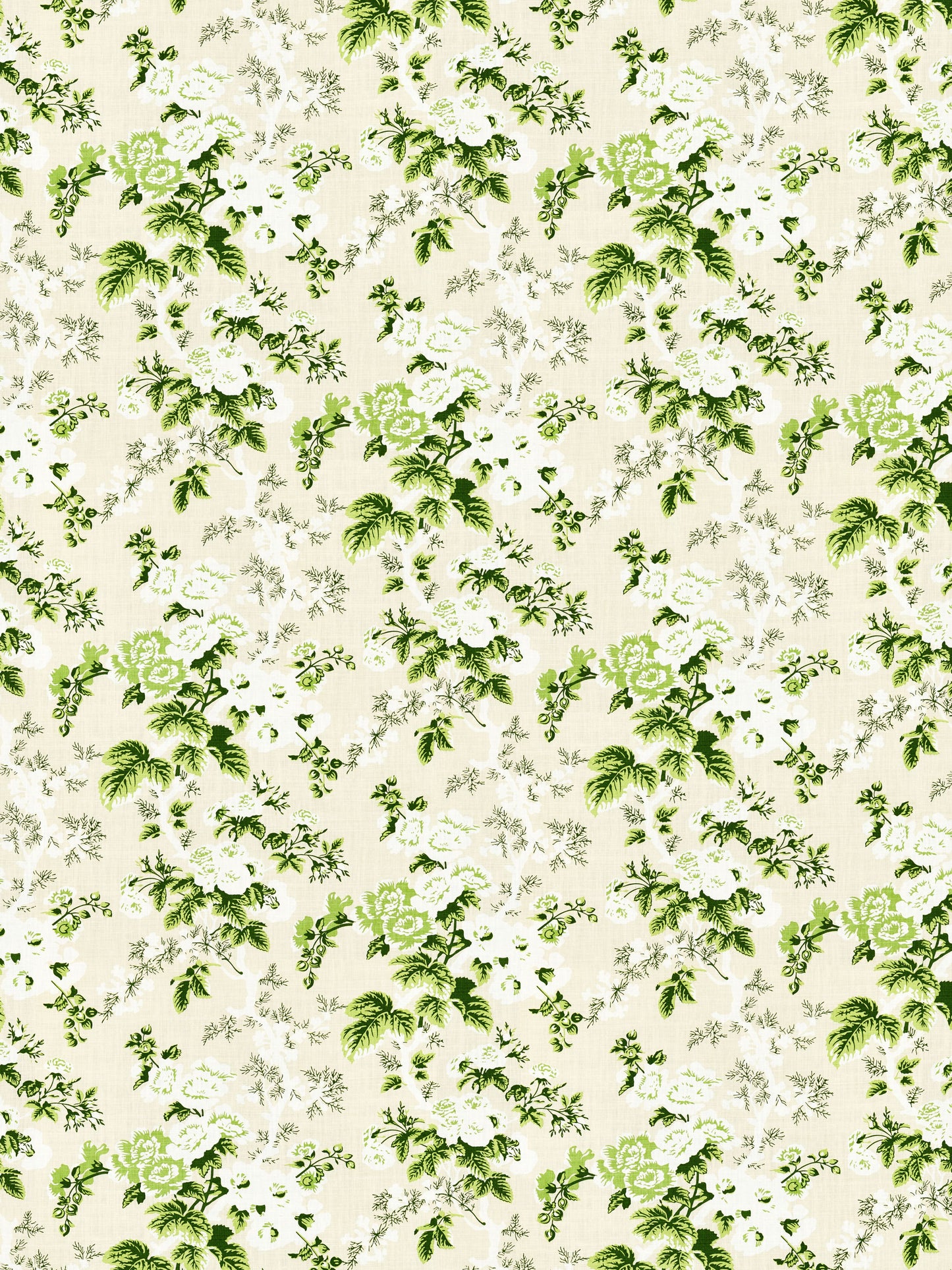 SCALAMANDRE  ASCOT LINEN PRINT FABRIC VERDURE   - SC 000116602 NEW SKU # SC166020001