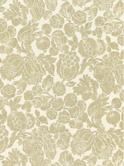 SCALAMANDRE  ELSA LINEN PRINT FABRIC BURNISHED GOLD   - SC 000116606 NEW SKU # SC166060001