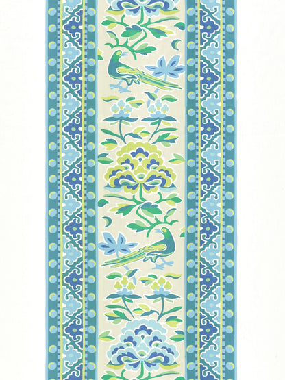 SCALAMANDRE  ROYAL PEONY LINEN PRINT FABRIC COASTAL   - SC 000116613 NEW SKU # SC166130001