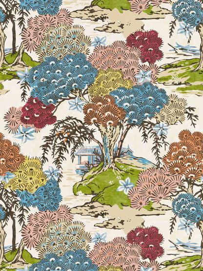 SCALAMANDRE  SEA OF TREES PRINT FABRIC SUNRISE   - SC 000116627 NEW SKU # SC166270001