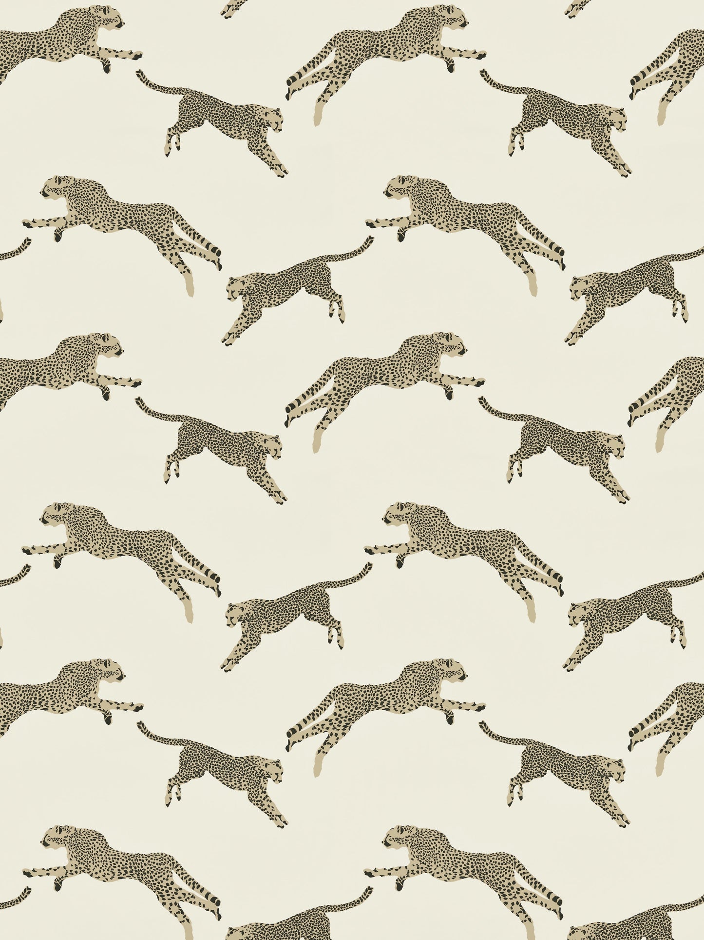 SCALAMANDRE  LEAPING CHEETAH COTTON PRINT FABRIC DUNE   - SC 000116634 NEW SKU # SC166340001